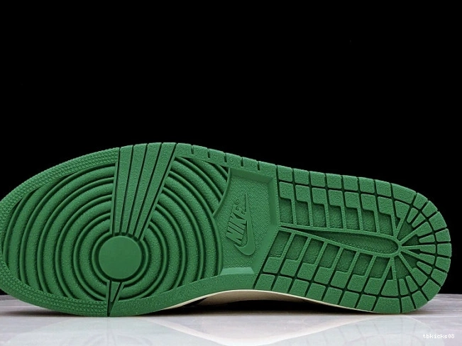 Reps TBkick 1 Air Jordan Green Pine NRG 555088-302 High OG Sail-Black 0630